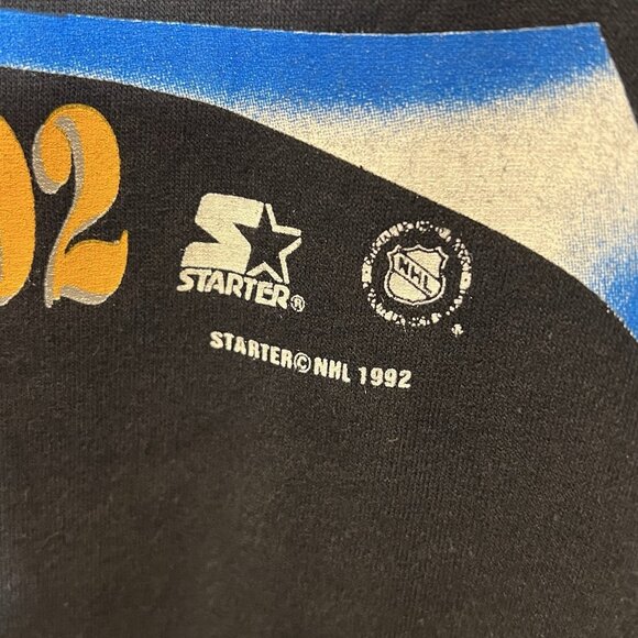 Pittsburgh Penguins Stanley Cup Champs Starter Vintage XXL Graphic Tee T-Shirt - Picture 5 of 8